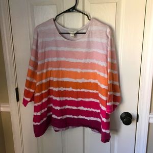 Top from CJ Banks in a 3x, 3/4 length sleeves